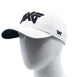 PXG 6-Panel Unstructured Low Crown Cap White 9FORTY Snapback Golf Hat OSFM NEW